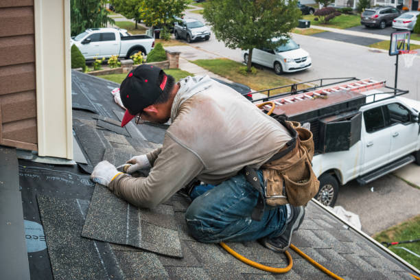 Professional Roof Inspection technician working in Montezuma, NY